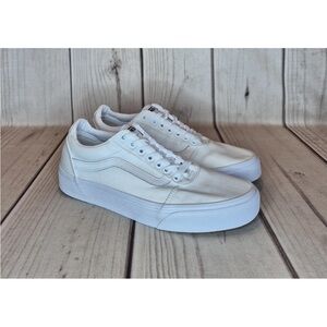 Vans Men's Size 10.5 Off The Wall Triple White Casual Sneakers Skate Shoes